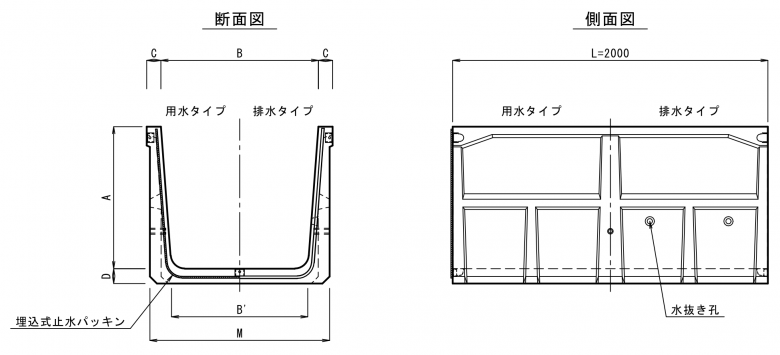 ＦＴフリューム　製品寸法図　