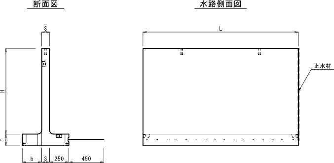 フリュームウォール　Ｓタイプ　図　